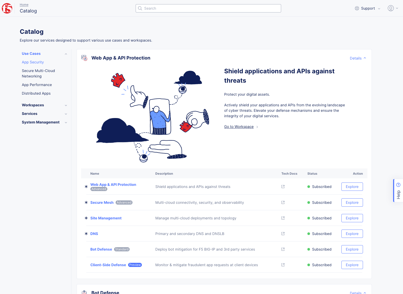 Figure: View the Catalog Use Cases