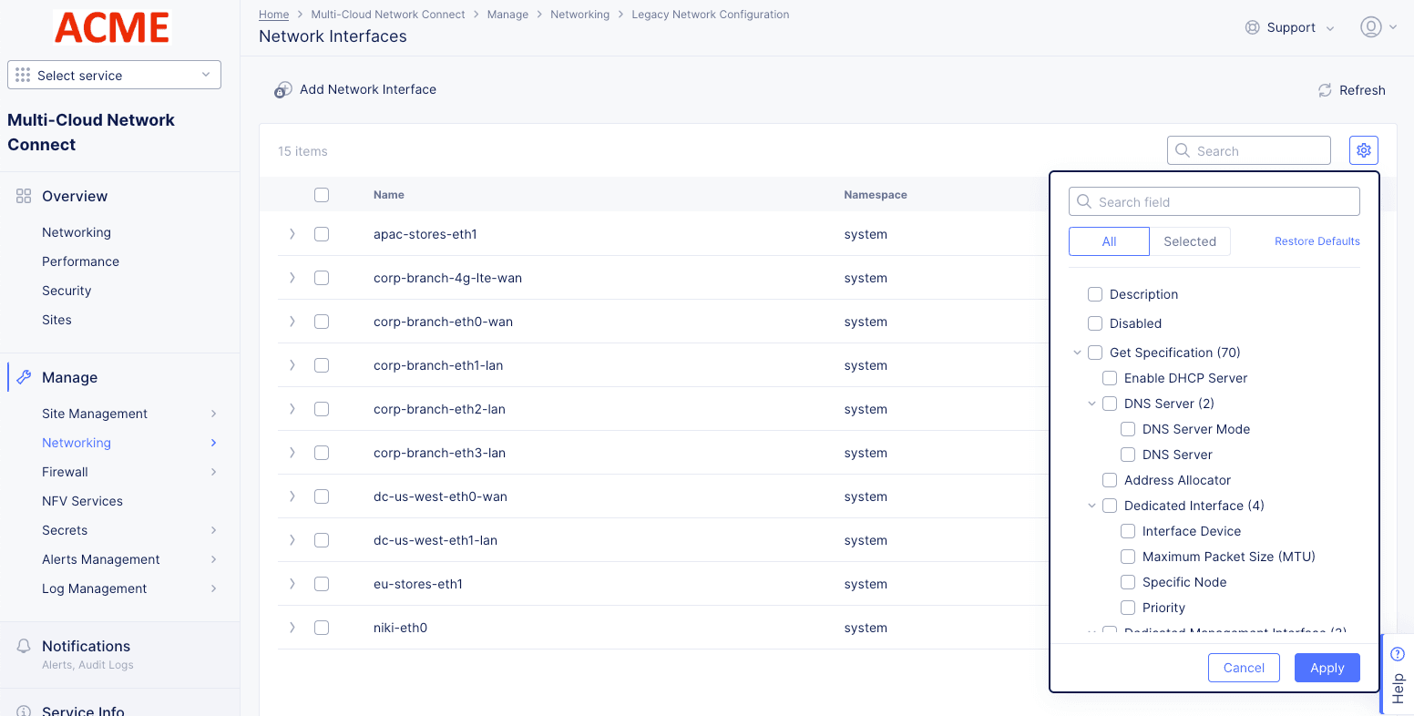 Figure: Page Settings