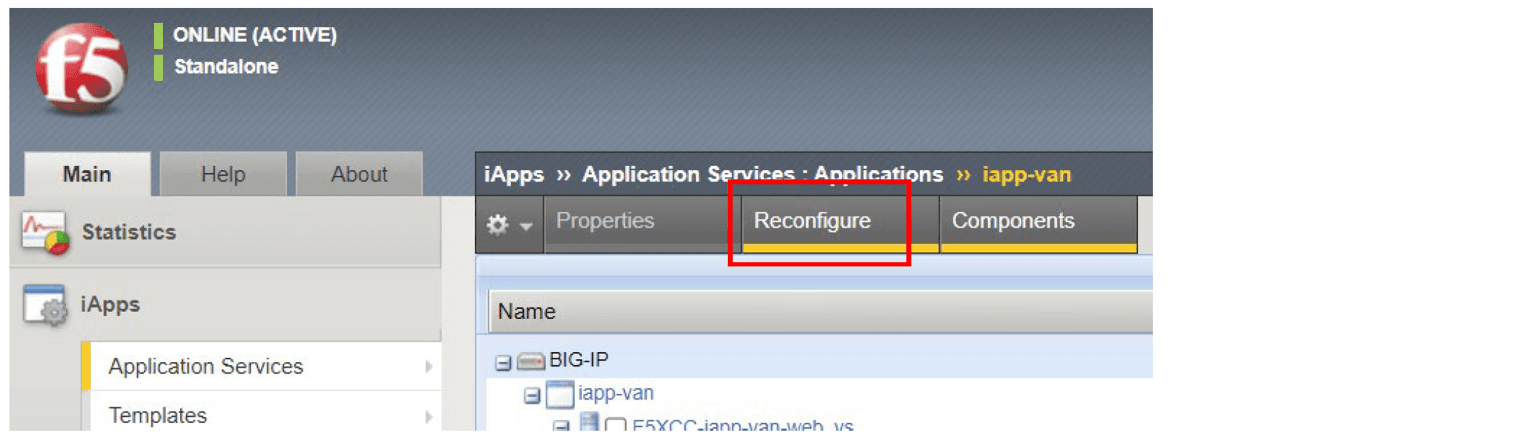 Figure: Reconfigure