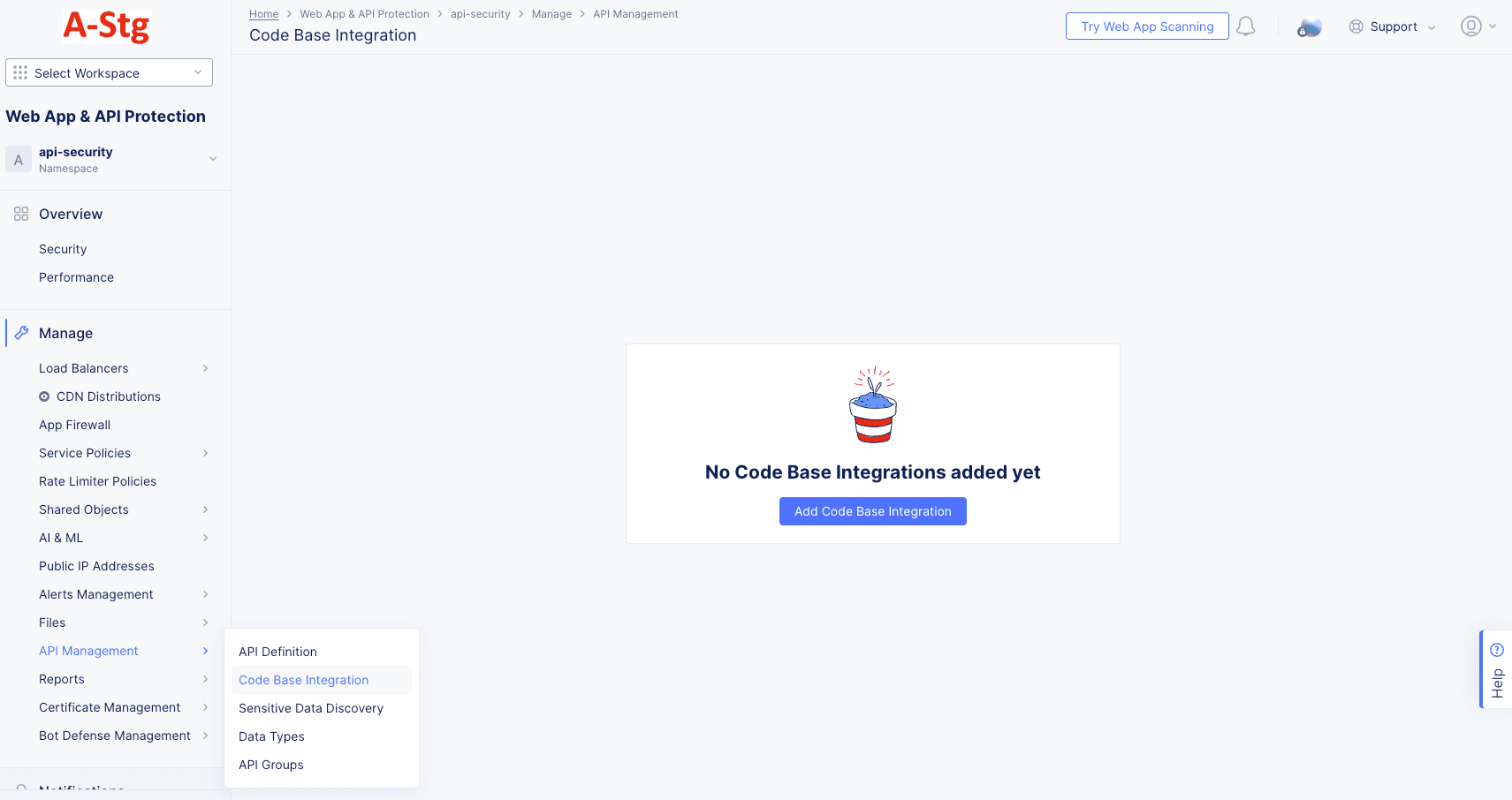 Figure: Add Code Base Integration