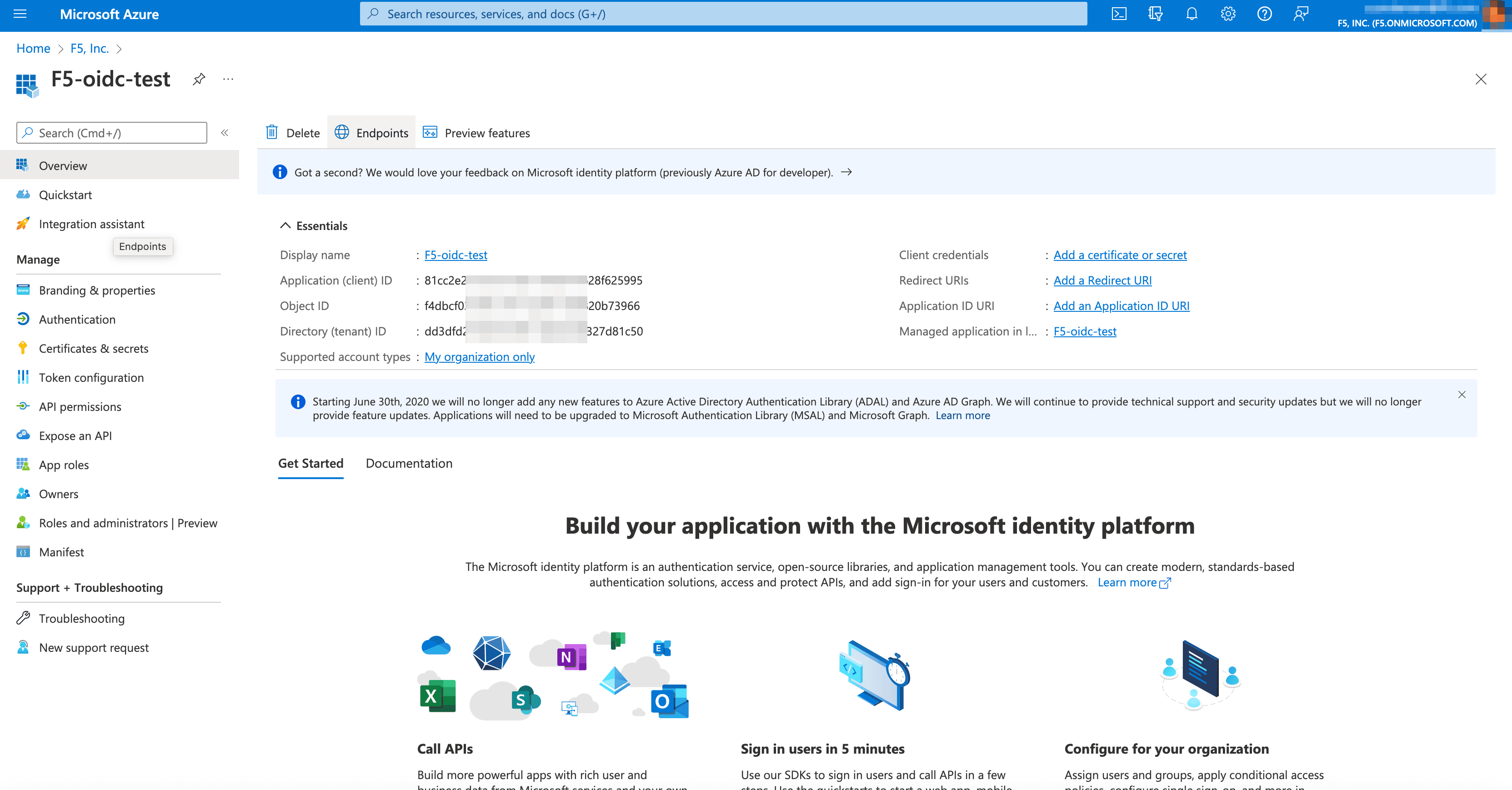 Figure: Configure Redirect URI