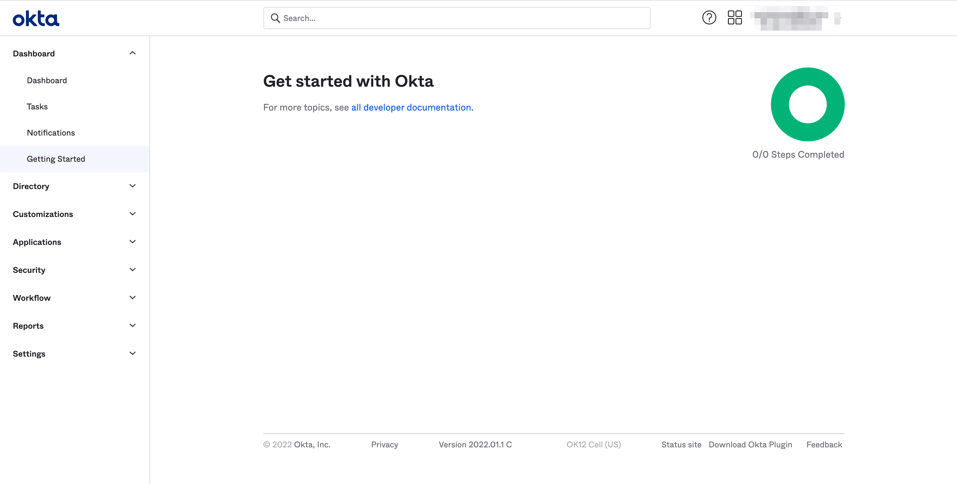 Figure: Okta Login View