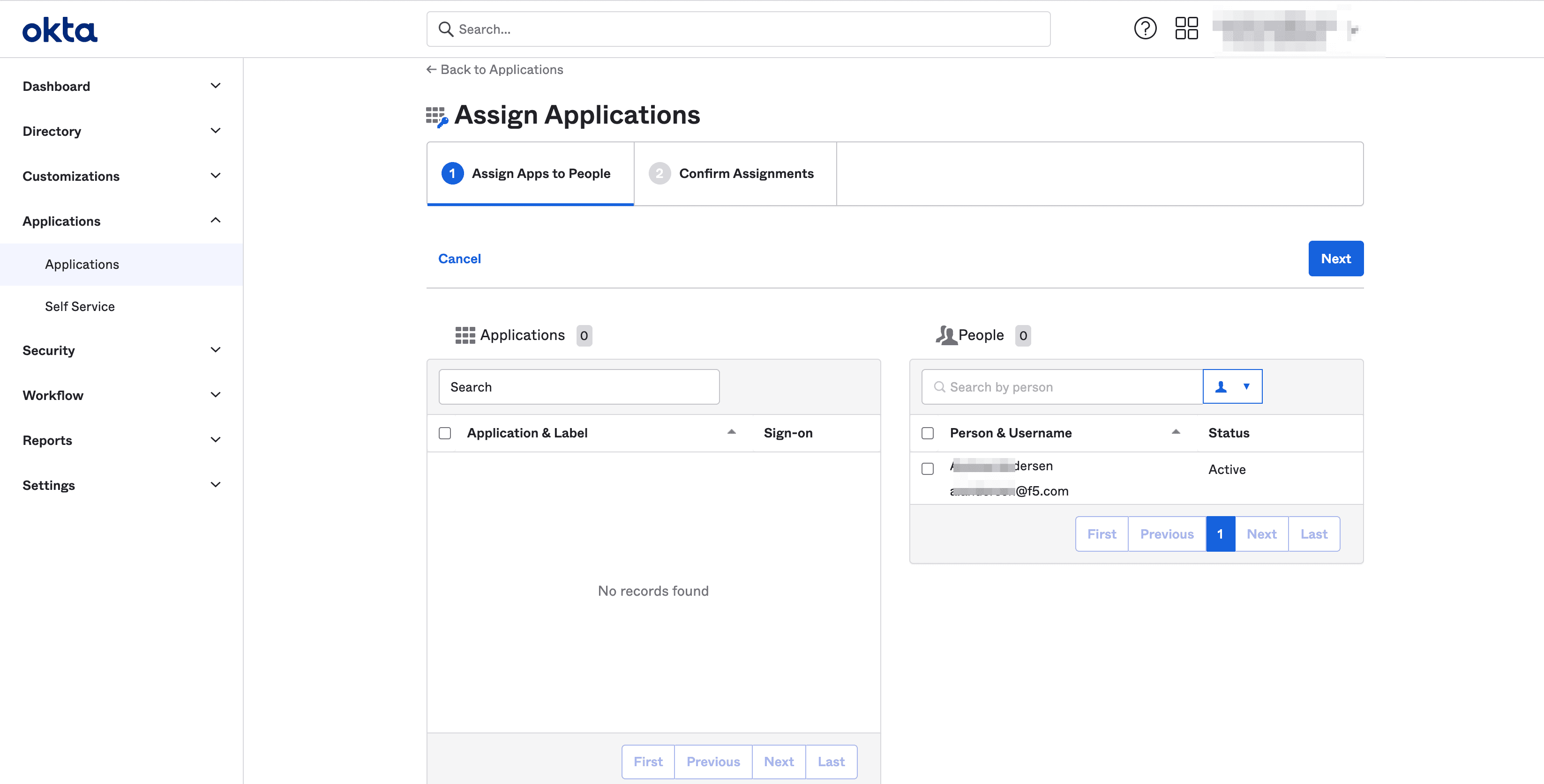 Figure: User Assignment