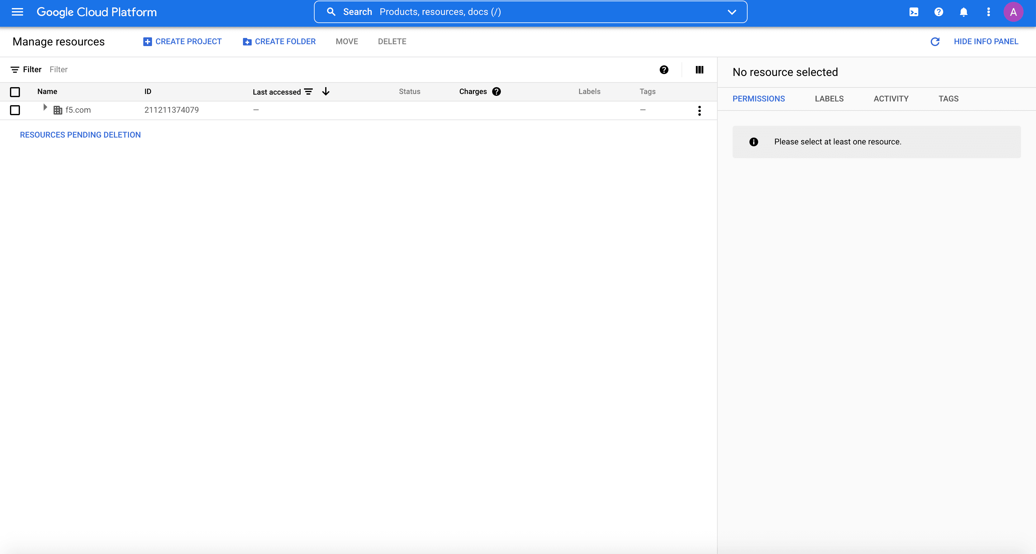 Figure: GCP IAM and Admin View