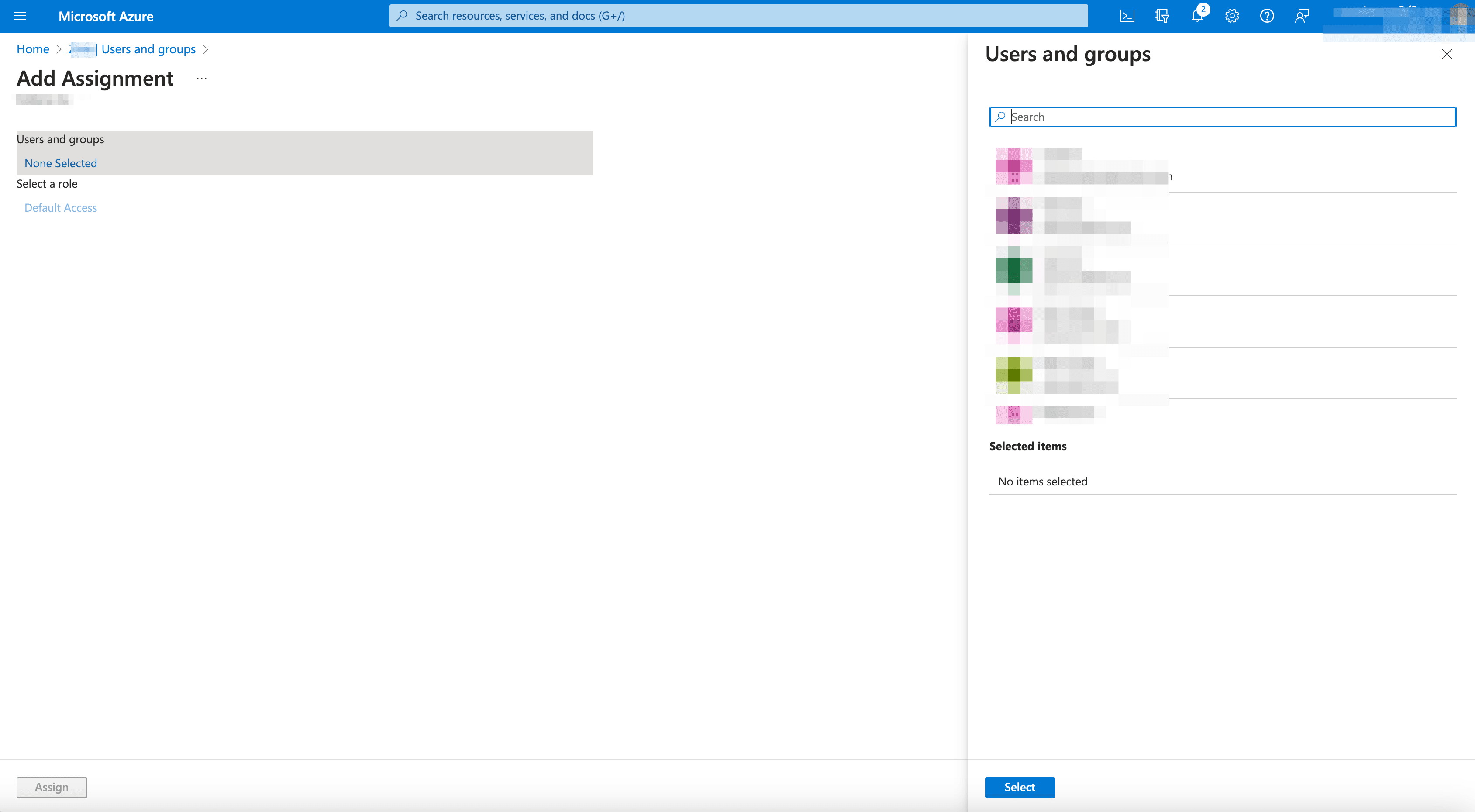 Figure: Azure Users and Groups