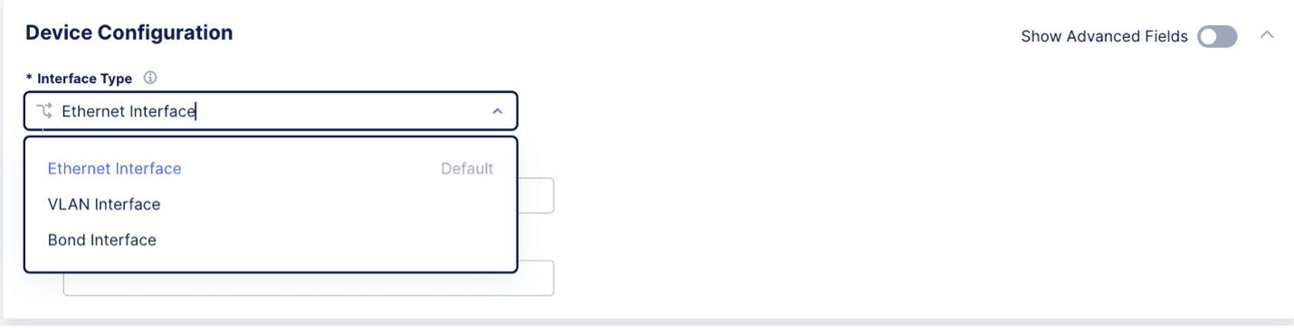 Figure: New Interface Device Configuration