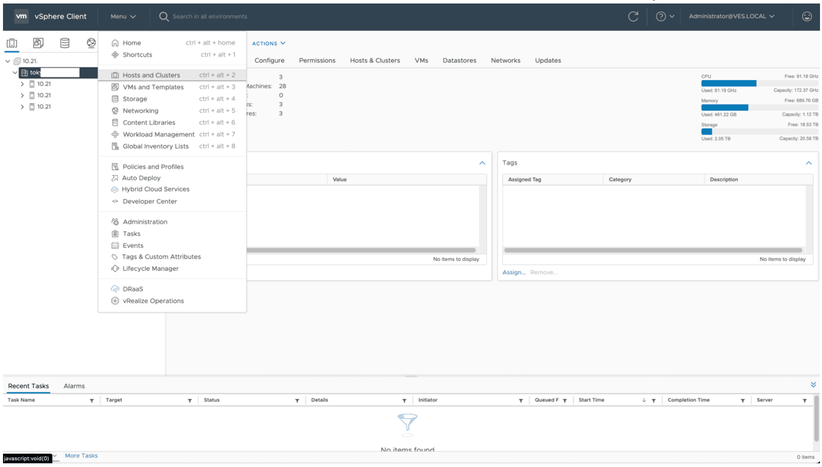 Figure: Log in to vSphere Client