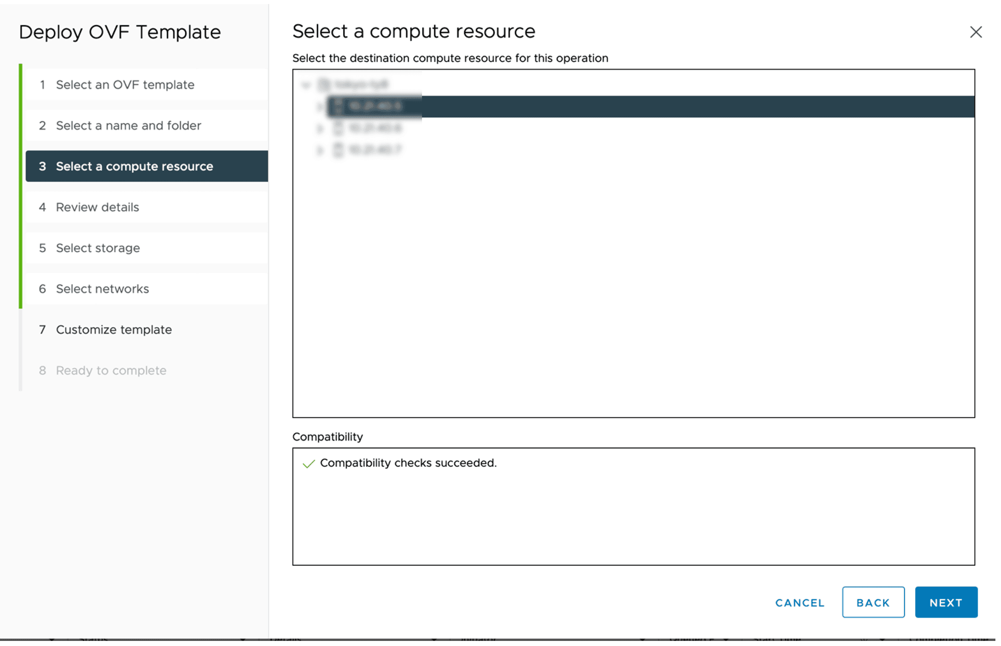 Figure: Select a compute resource