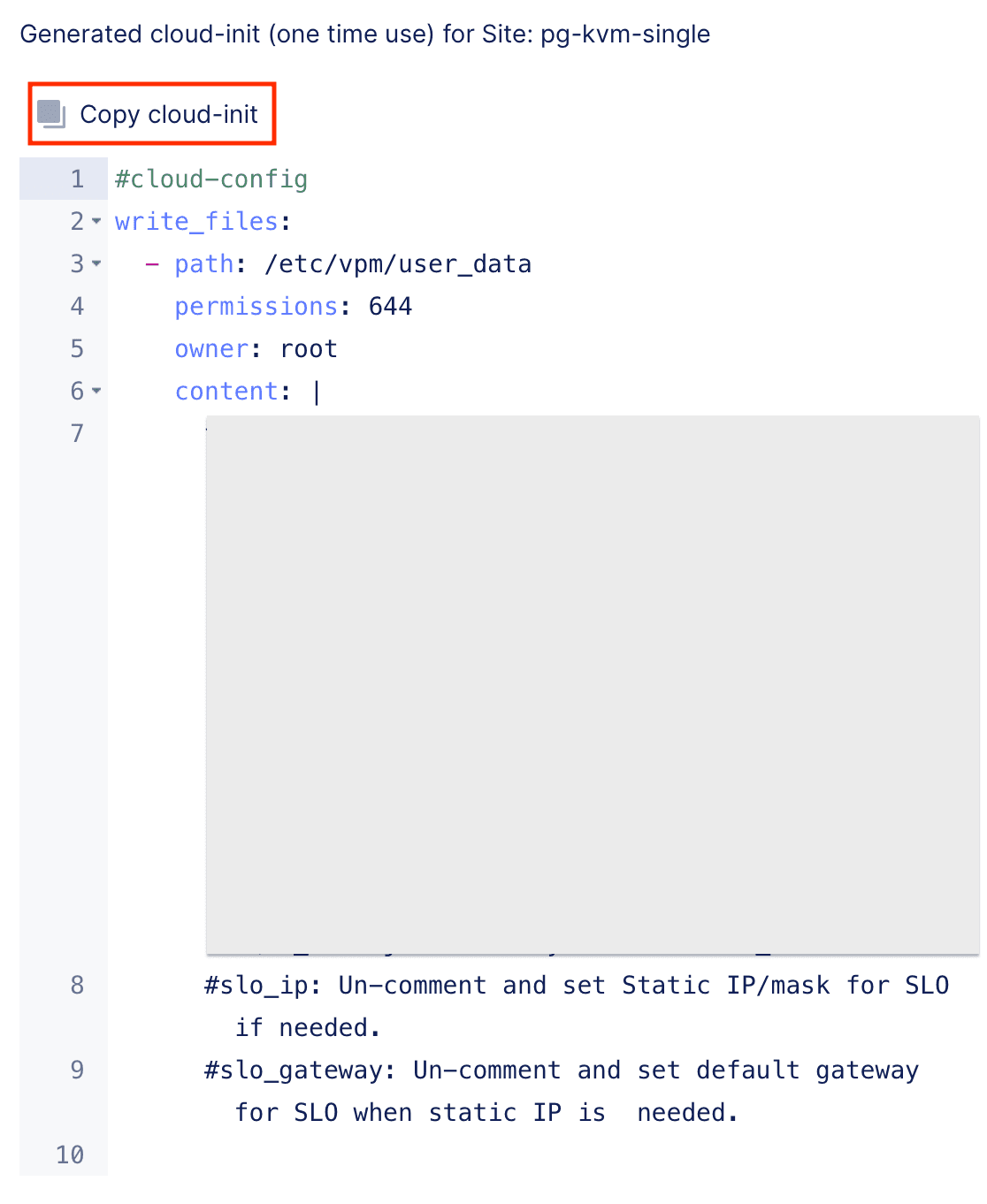 Figure: Copy Node Token