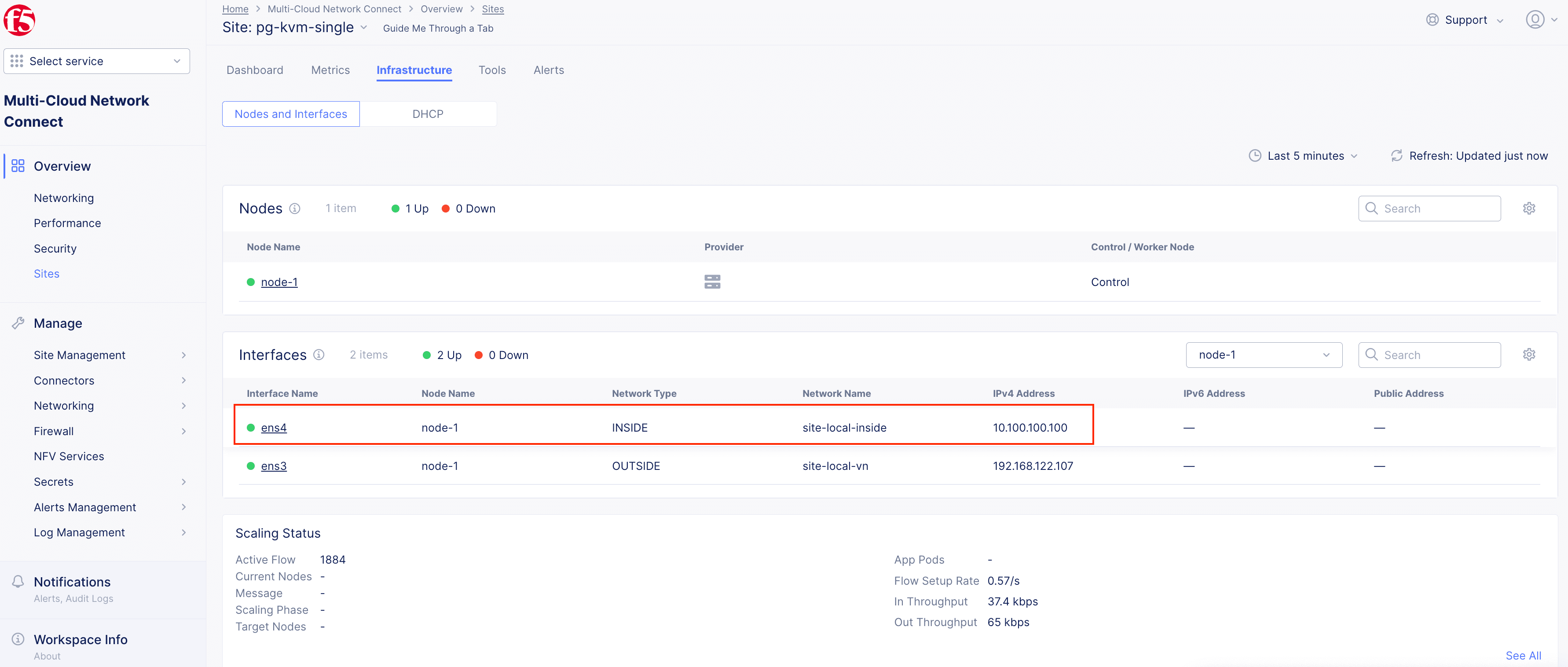 Figure: Interfaces View