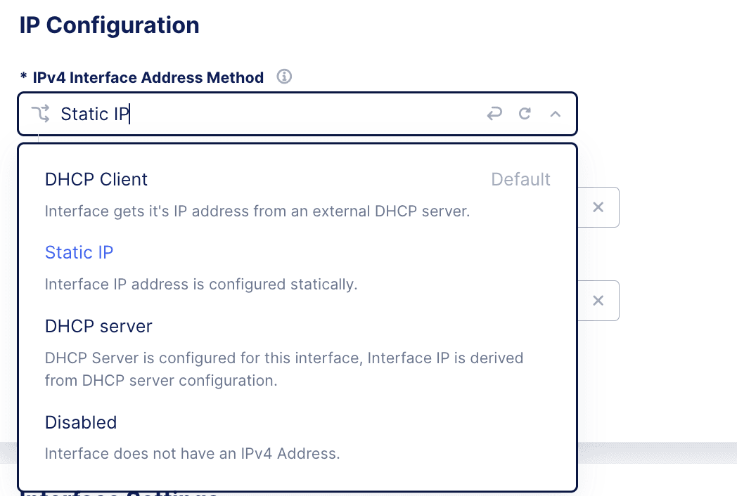 Figure: IP Address Configuration