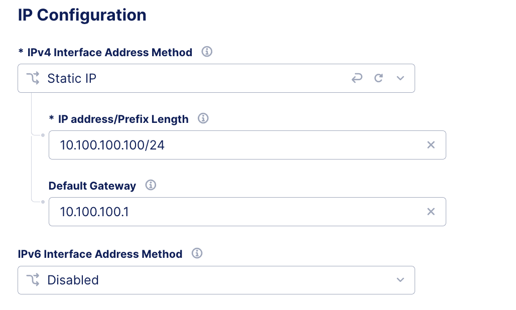 Figure: IP Address Configuration Example