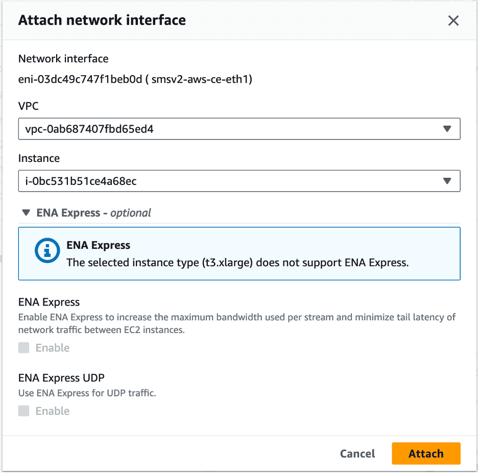 Figure: Attach to Instance