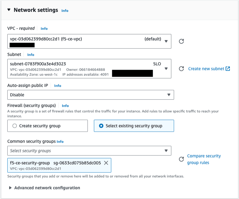 Figure: Configure Instance