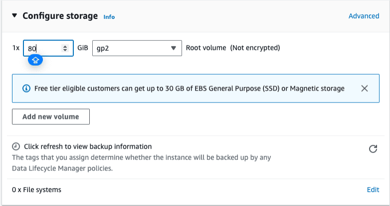 Figure: Configure Instance