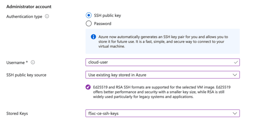 Figure: Configure VM SSH