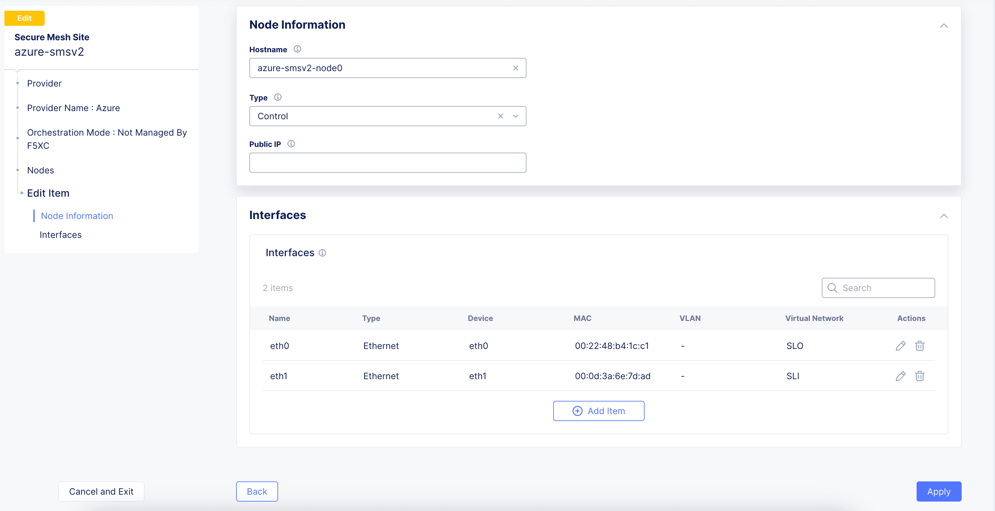 Figure: Edit Interface