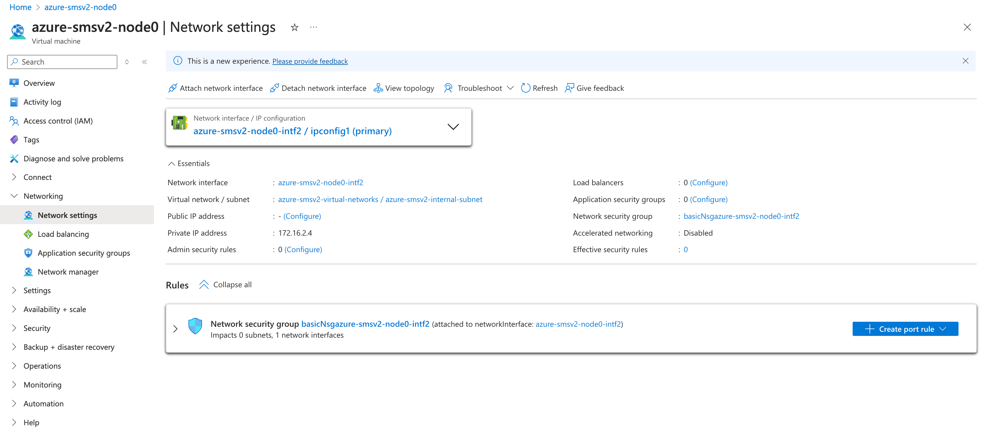 Figure: Node NIC Settings