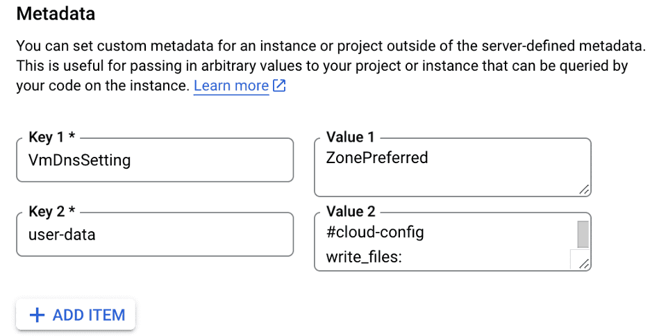 Figure: Configure Metadata