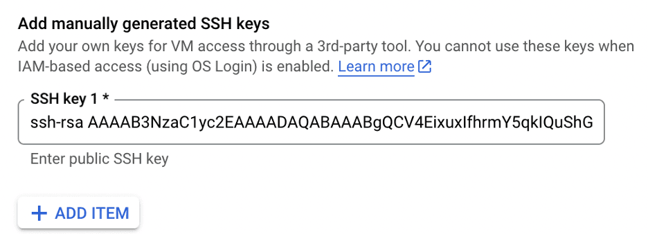 Figure: Configure SSH