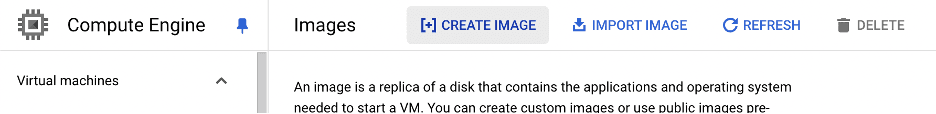 Figure: Create Node Image in GCP Console