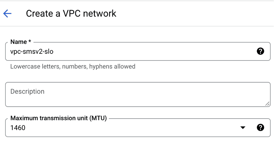 Figure: SLO Subnet Name