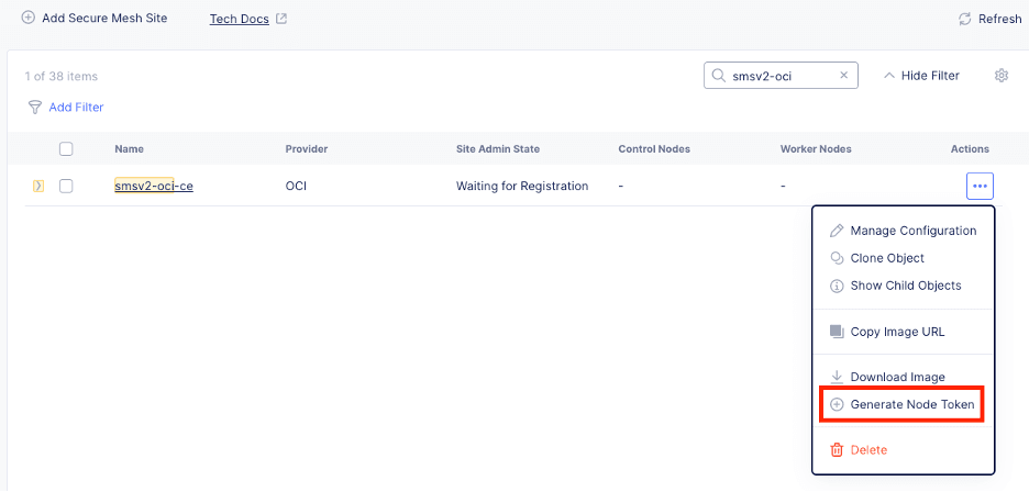 Figure: Generate Node Token