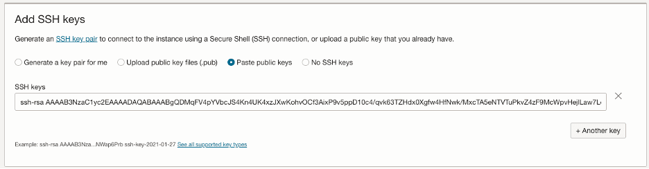 Figure: Instance SSH