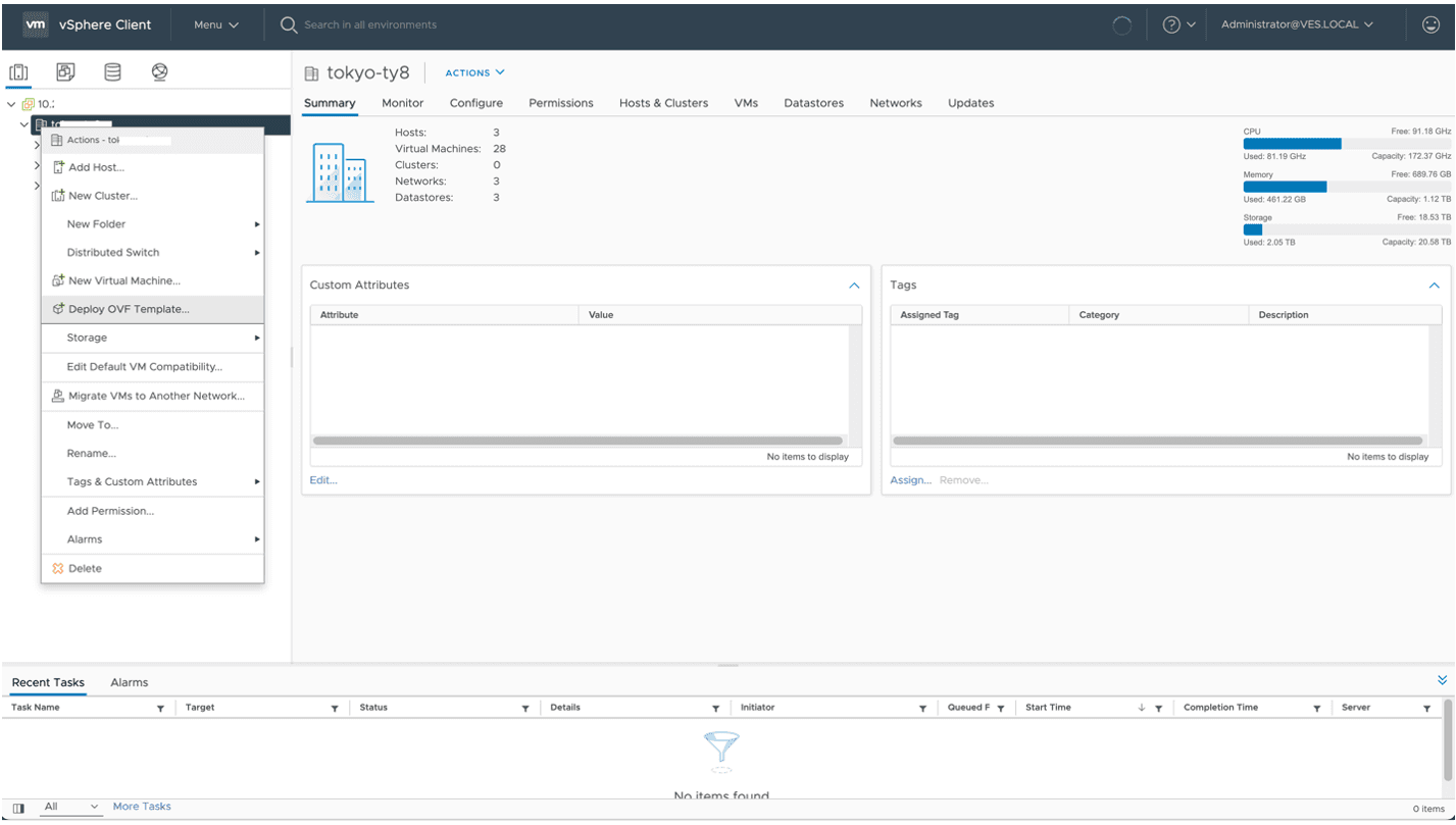 Figure: Deploy an OVF template