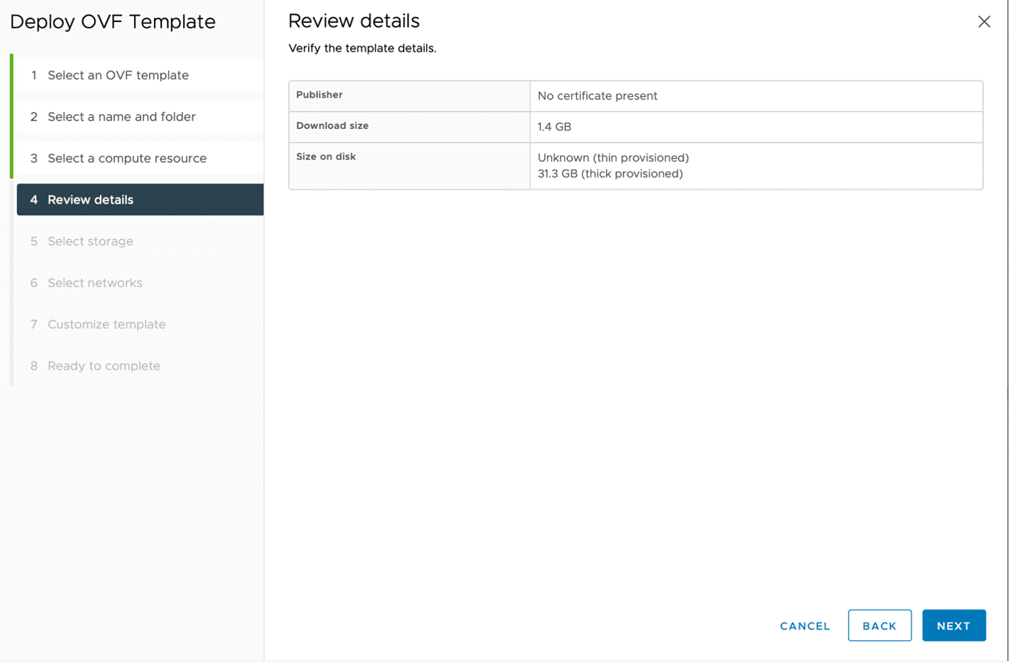 Figure: Review details page