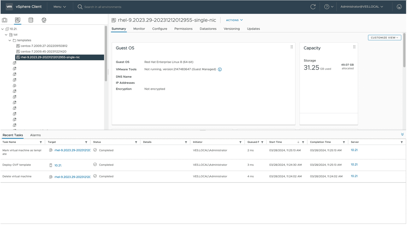 Figure: vSphere Client