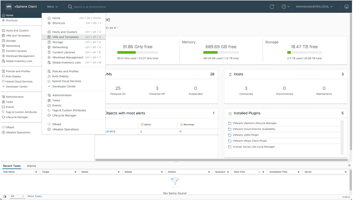 Figure: VMs and Templates