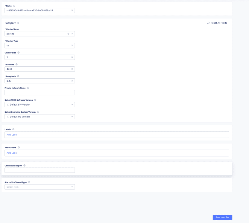 Figure: Single Site Registration