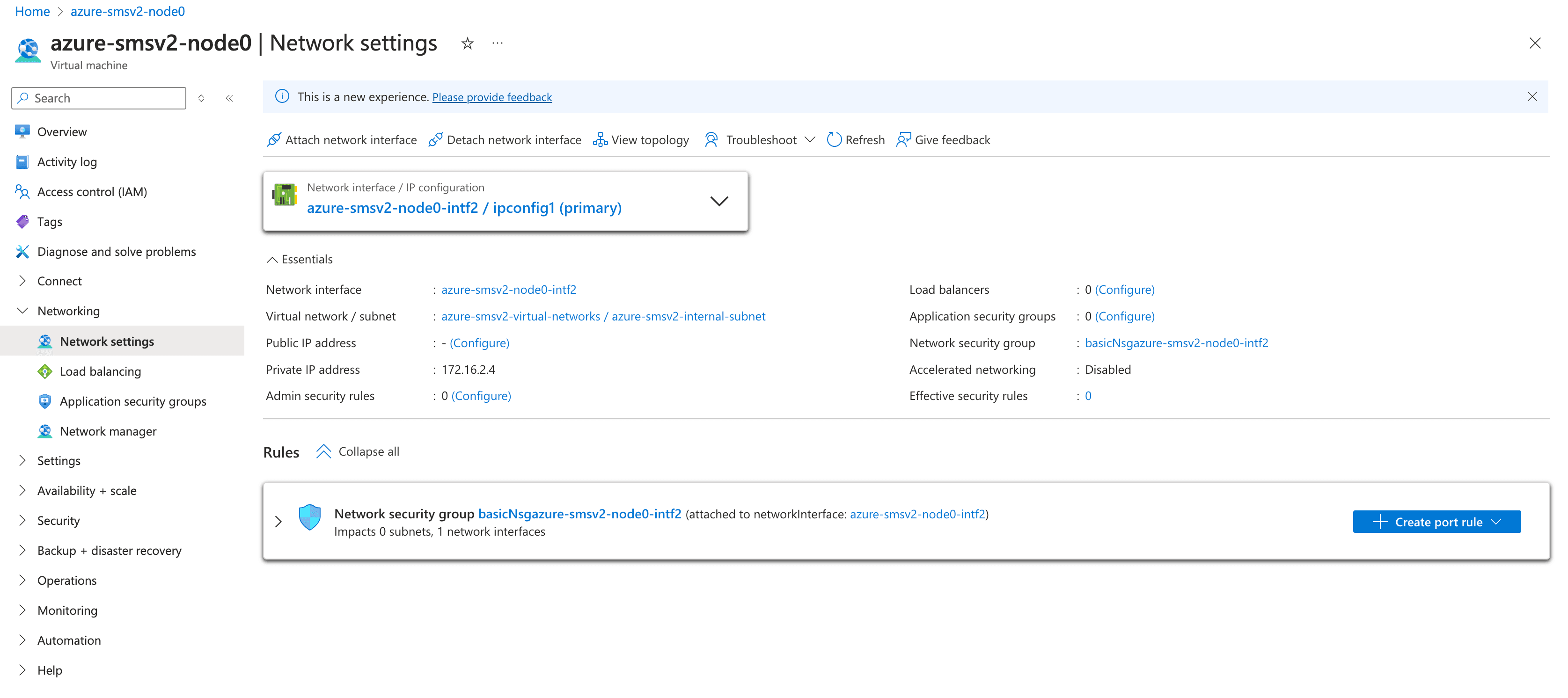 Figure: Node NIC Settings