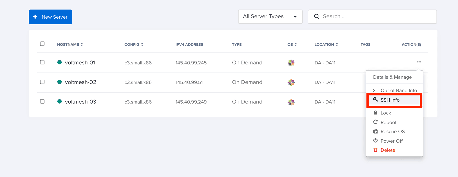 Figure: Obtain SSH Information