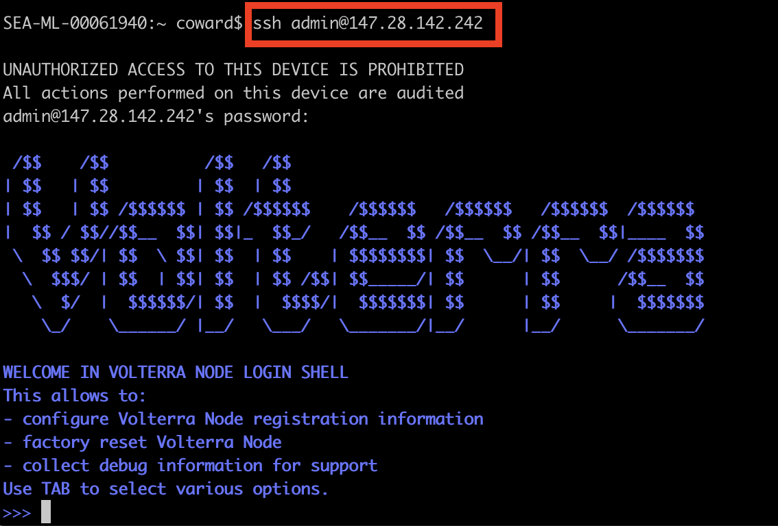 Figure: Connect Using SSH