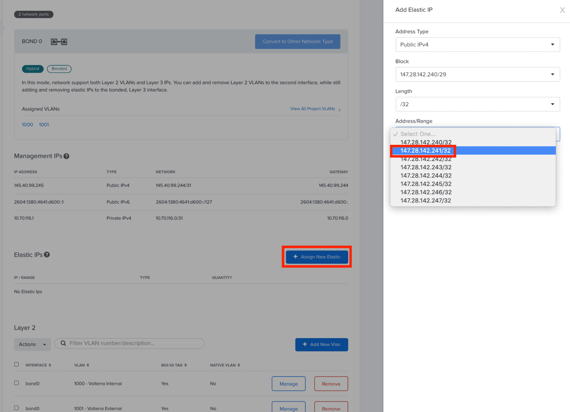 Figure: Add Elastic IP Address