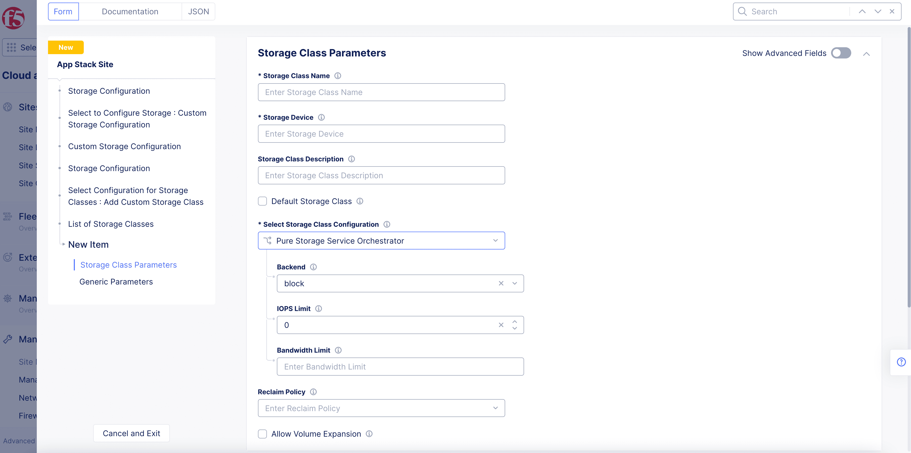 Figure: Pure Storage Orchestrator Class