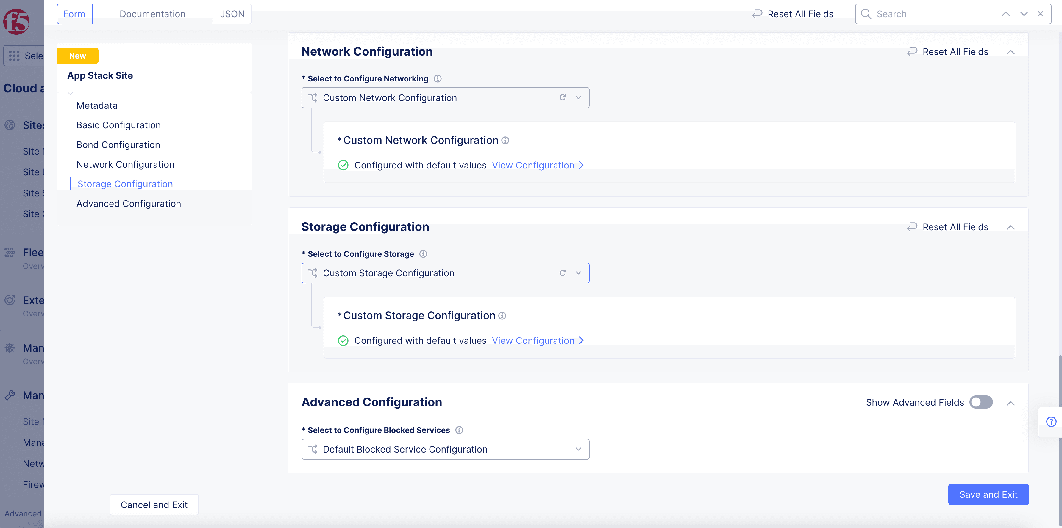 Figure: Configure Storage Devices