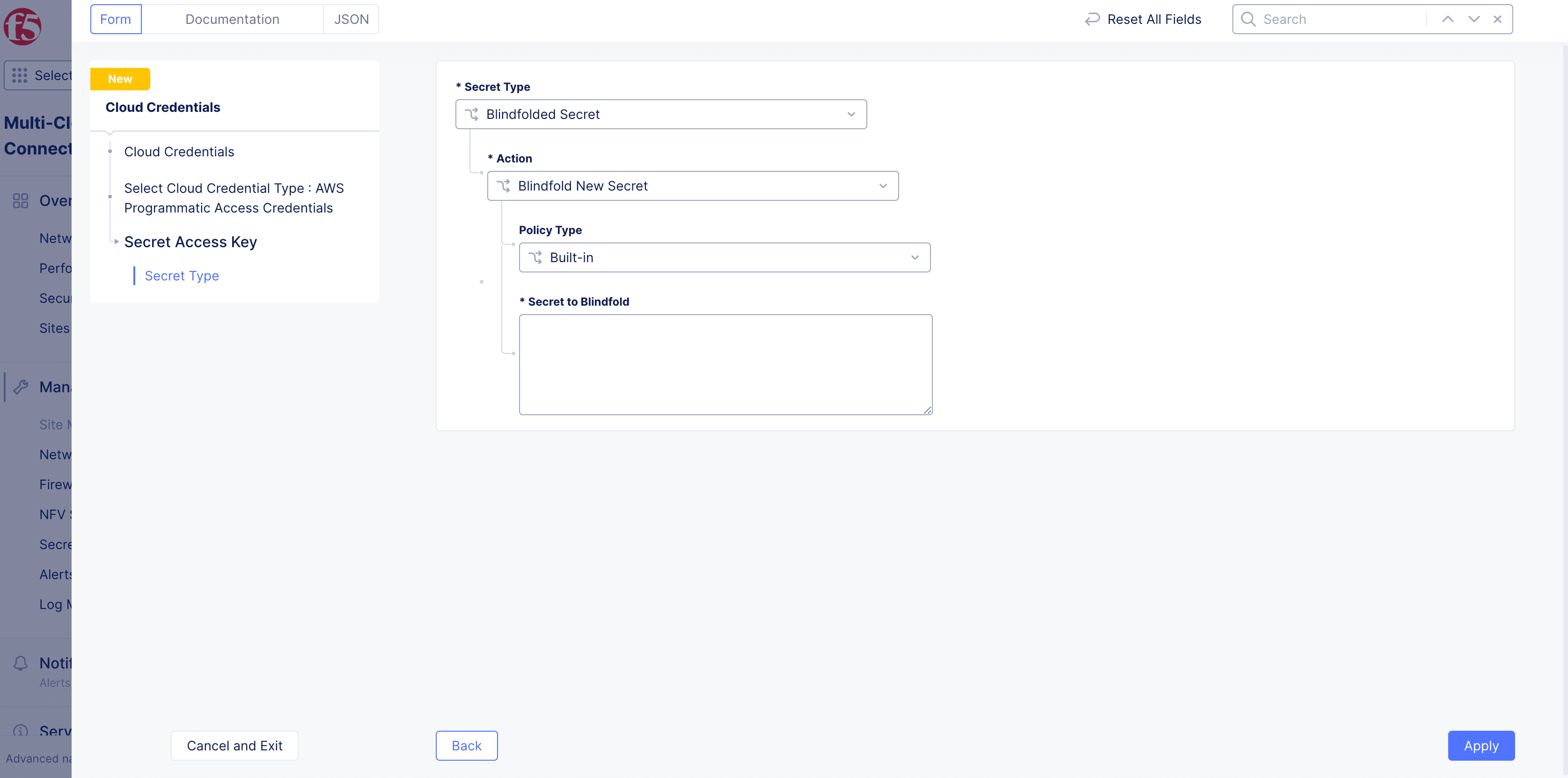Figure: Configure AWS Access Key