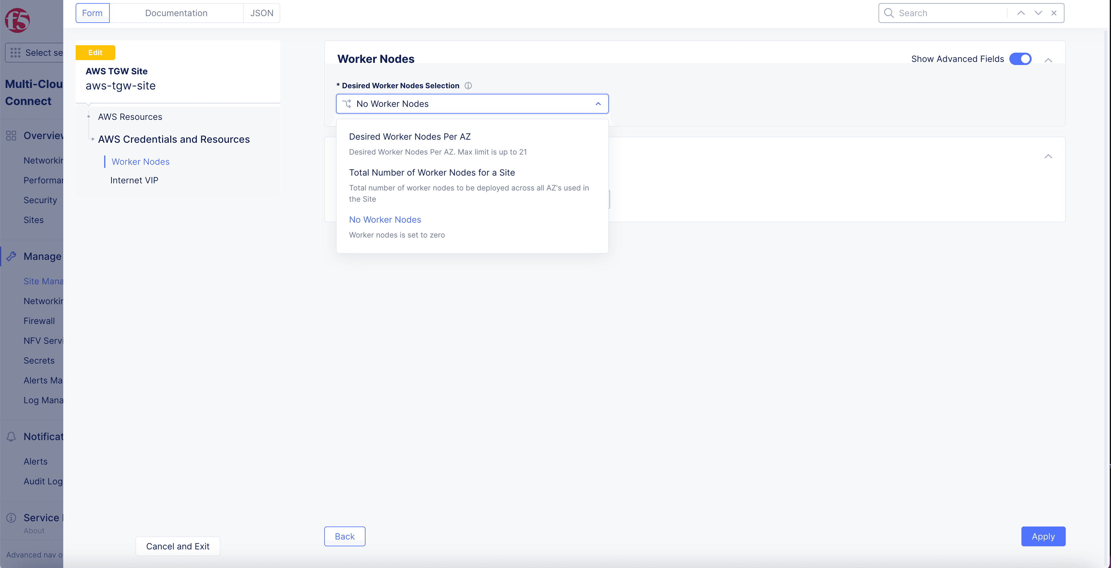 Figure: Desired Pool Count Setting 