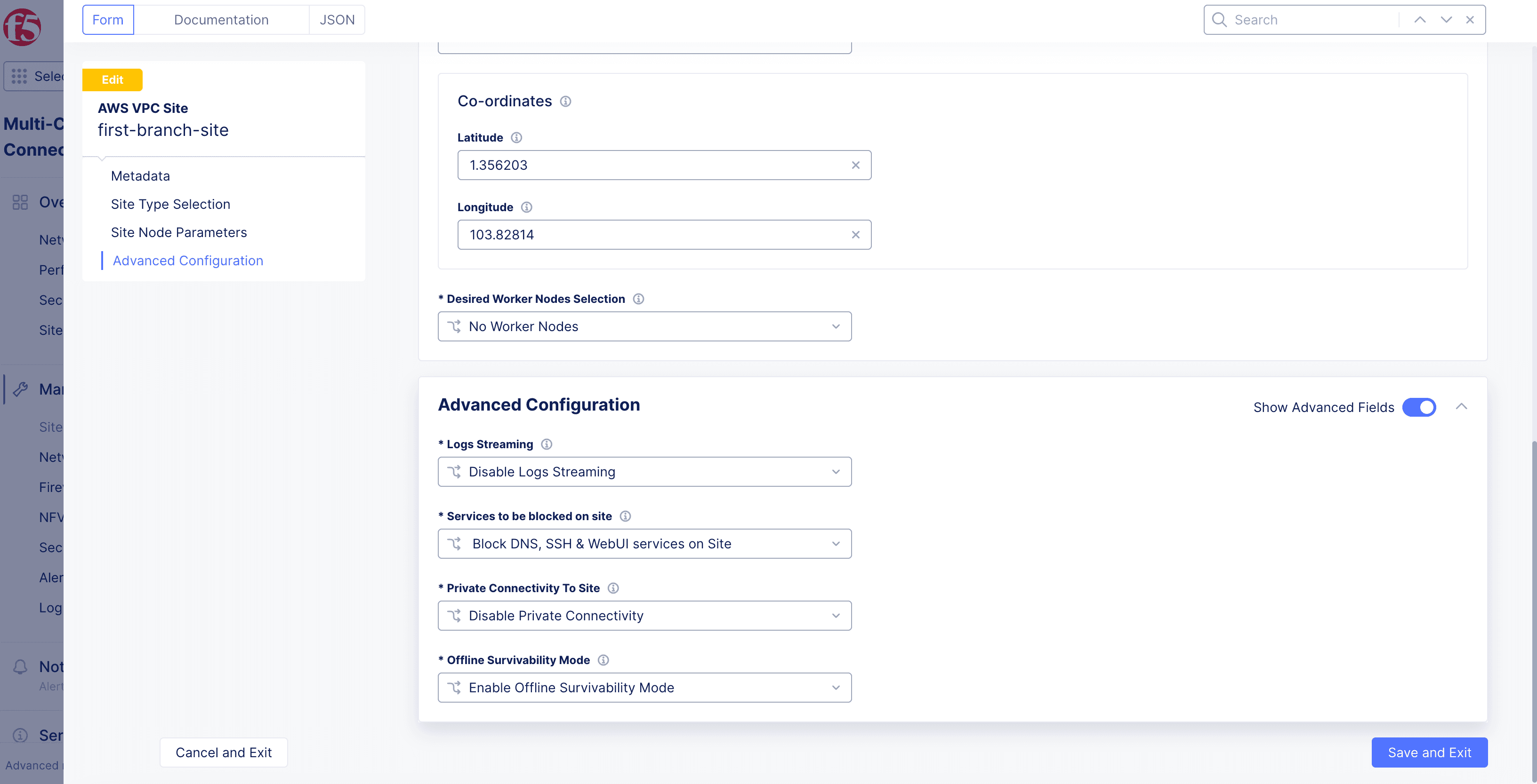 Figure: Enable Offline Survivability Mode