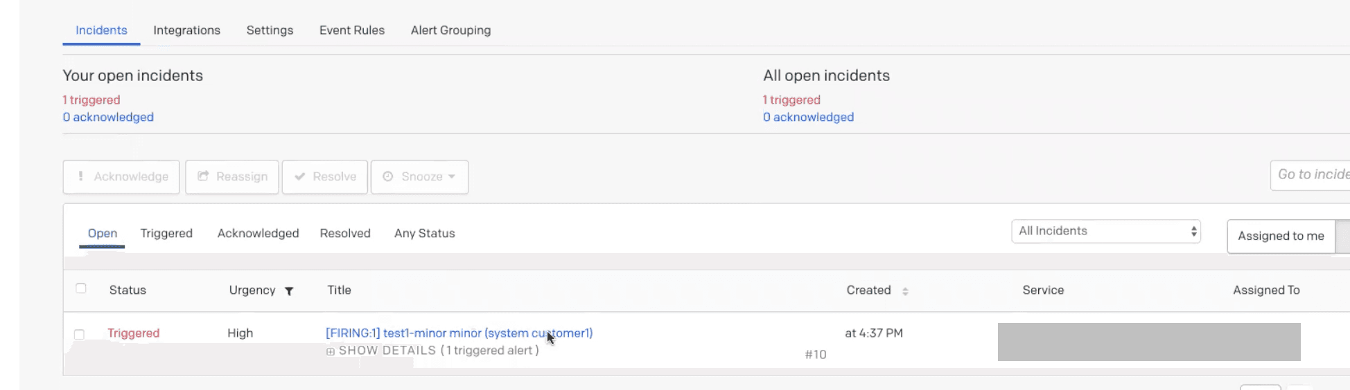 Figure: Post of Alerts to PagerDuty Service