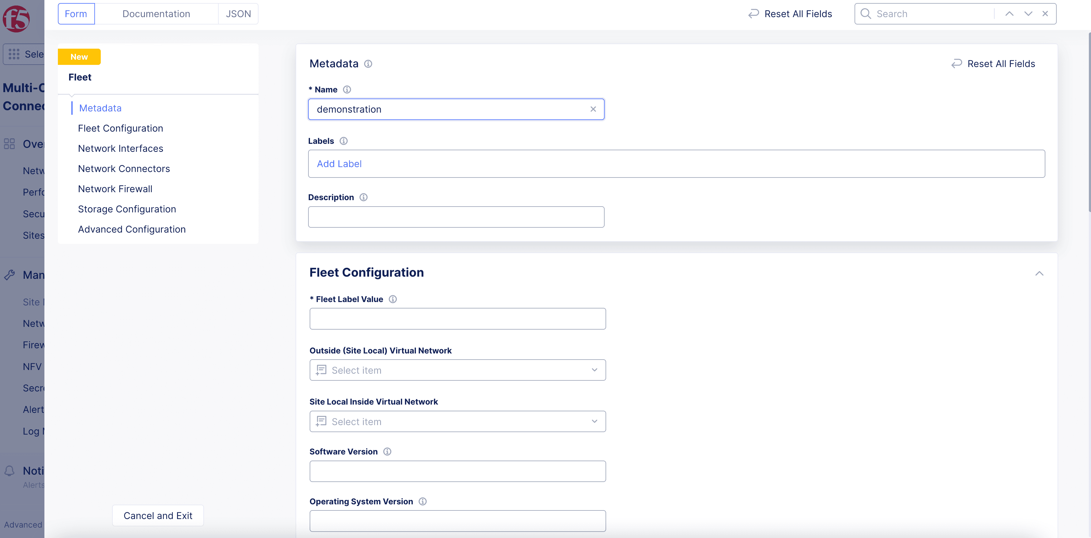 Figure: Add Fleet Name