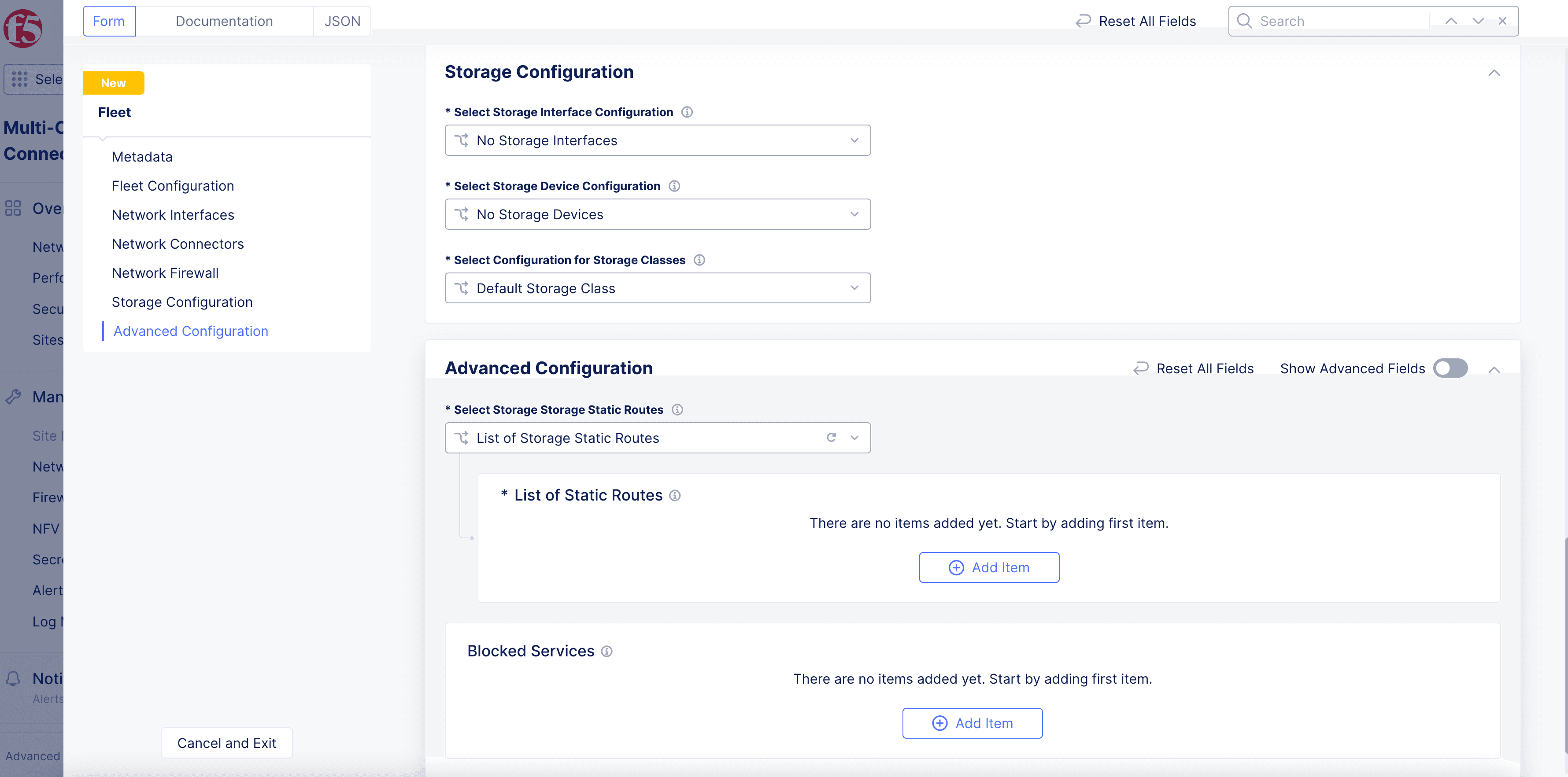 Figure: New Static Route