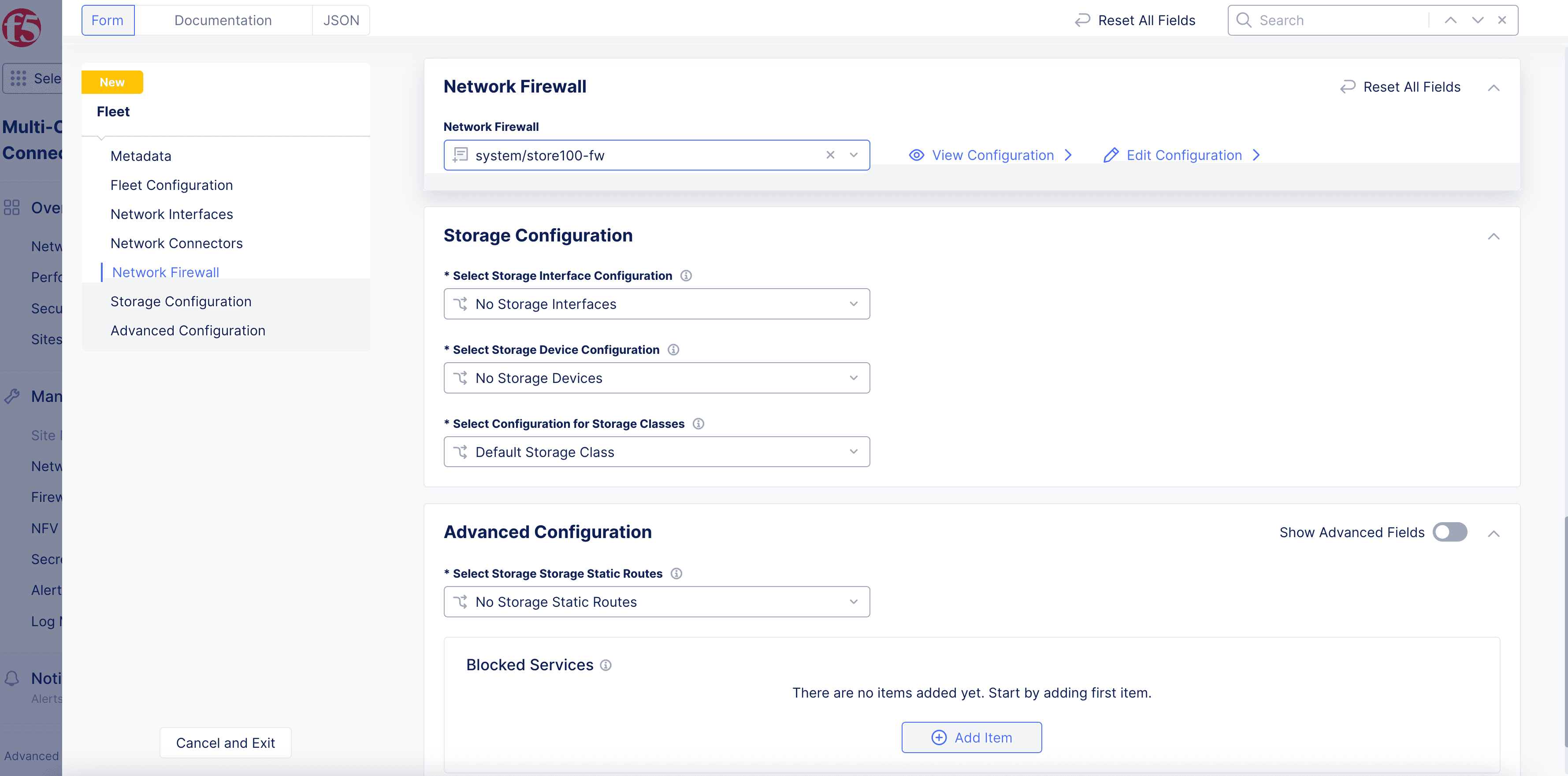 Figure: Fleet Network Firewall