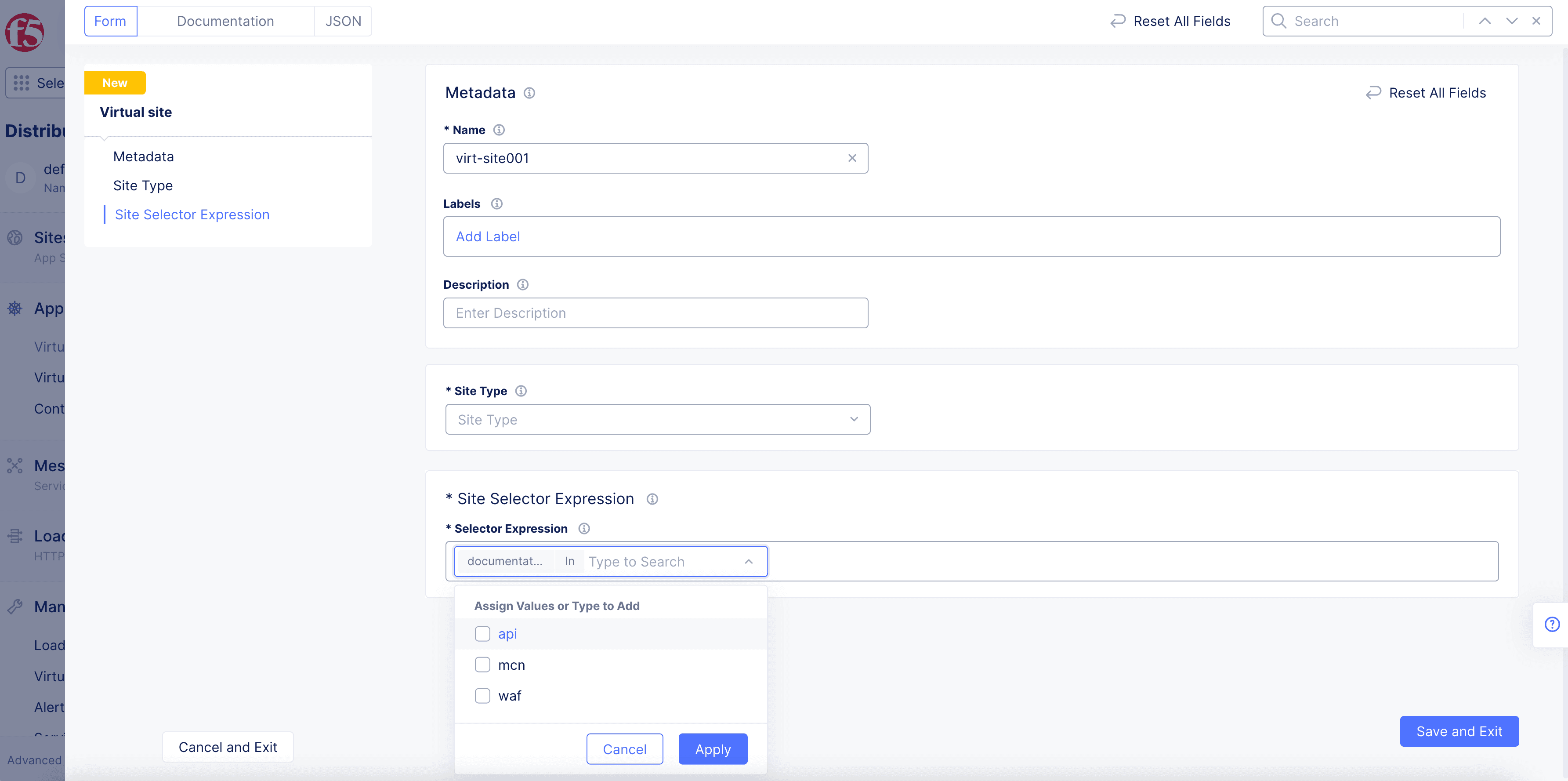 Figure: Selector Expression for Value