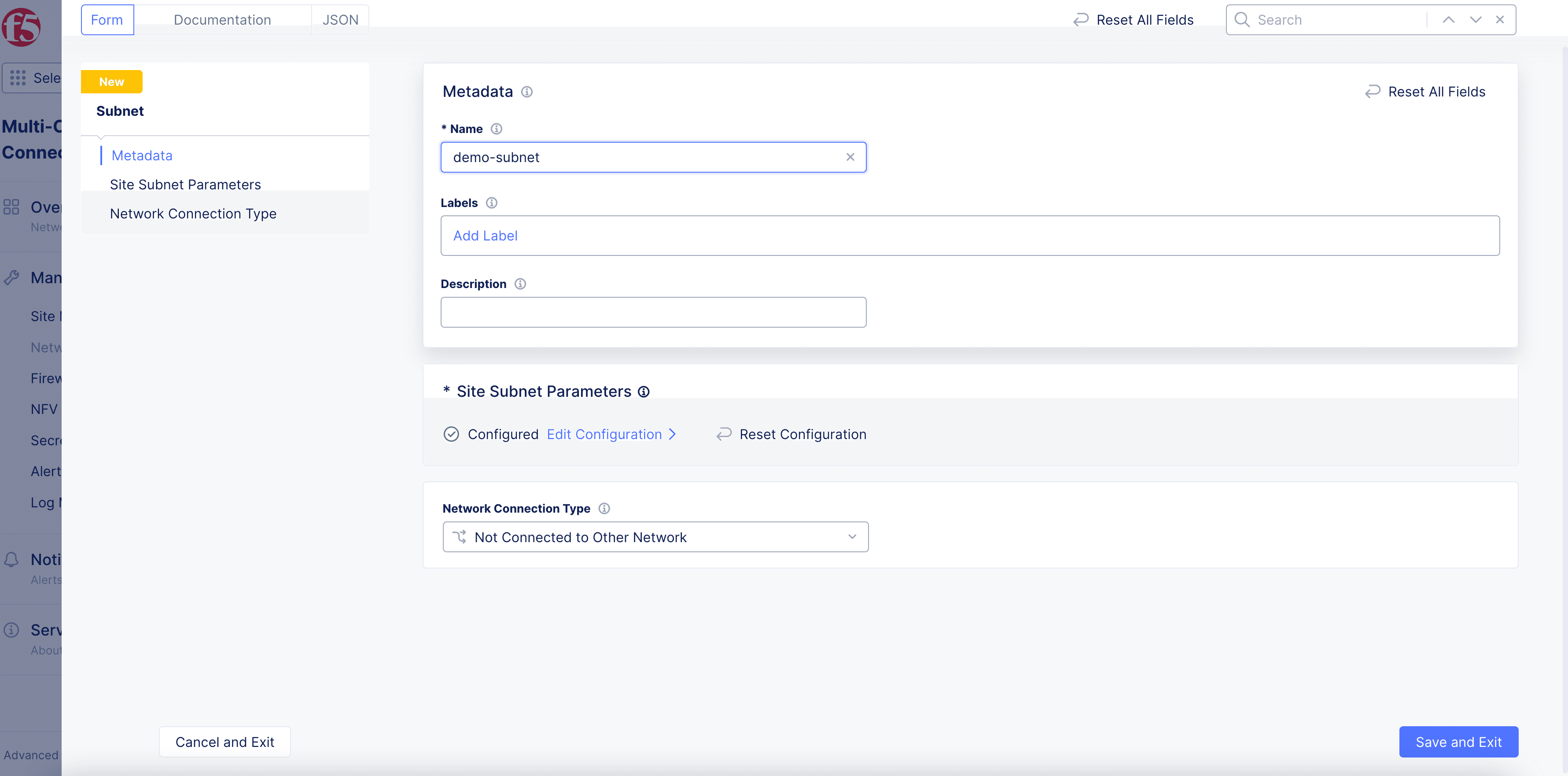 Figure: Subnet Name