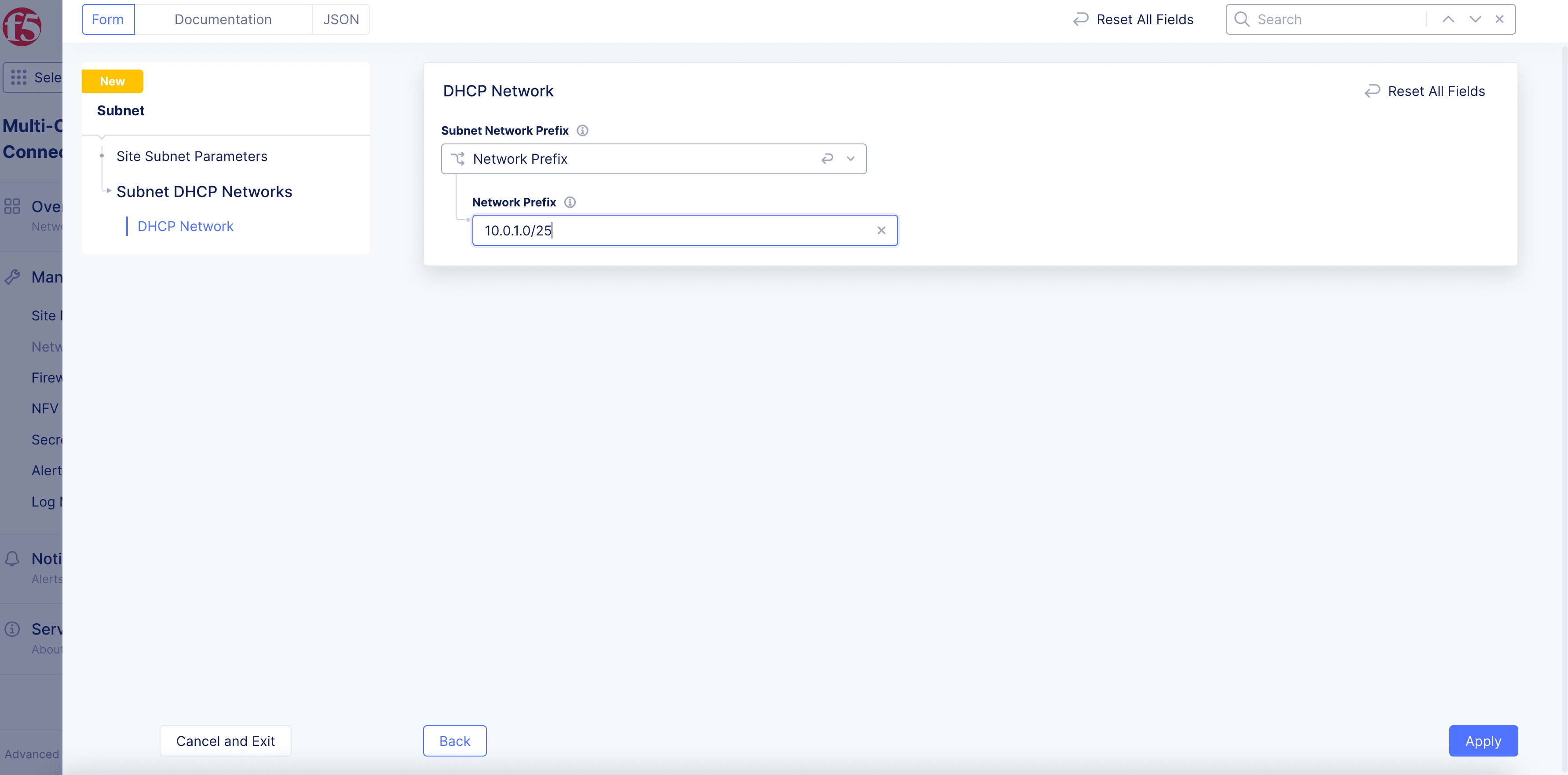 Figure: Subnet DHCP Prefix