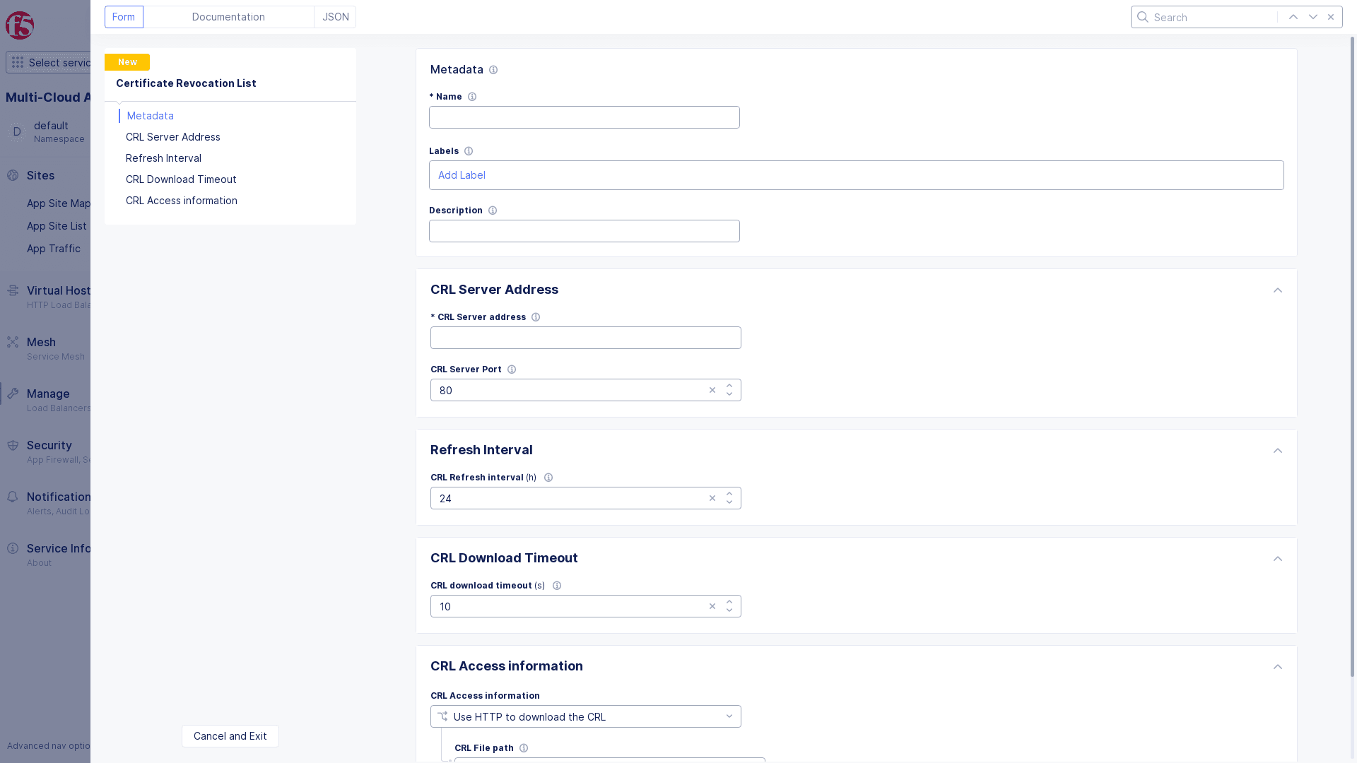 Figure: Configure CRL Server